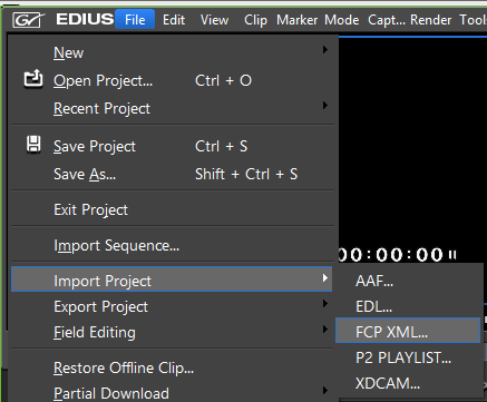 edius pro 8 import file types