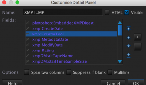 XMP ICMP details panel eg